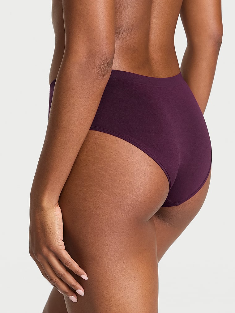 Victoria's Secret, Seamless Seamless Hiphugger Panty, Winter Wine, onModelBack, 2 of 3 Tsheca  is 5'9" and wears Small
