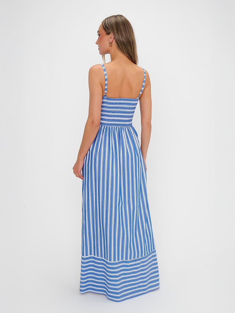 Victoria's Secret, Show Me Your Mumu Dixie Maxi Dress, Coastal Blue Stripe, onModelBack, 2 of 3