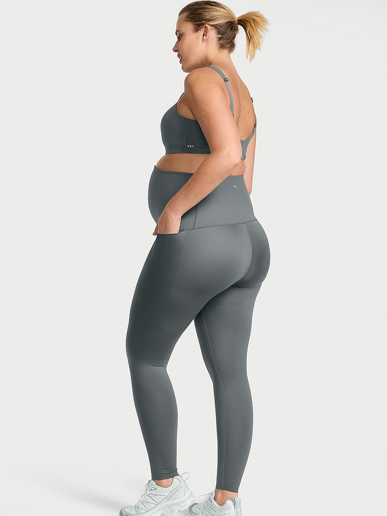 Victoria's Secret, VSX VSX Activate™ MaternityFlex Legging, Dark Steel, onModelBack, 2 of 3