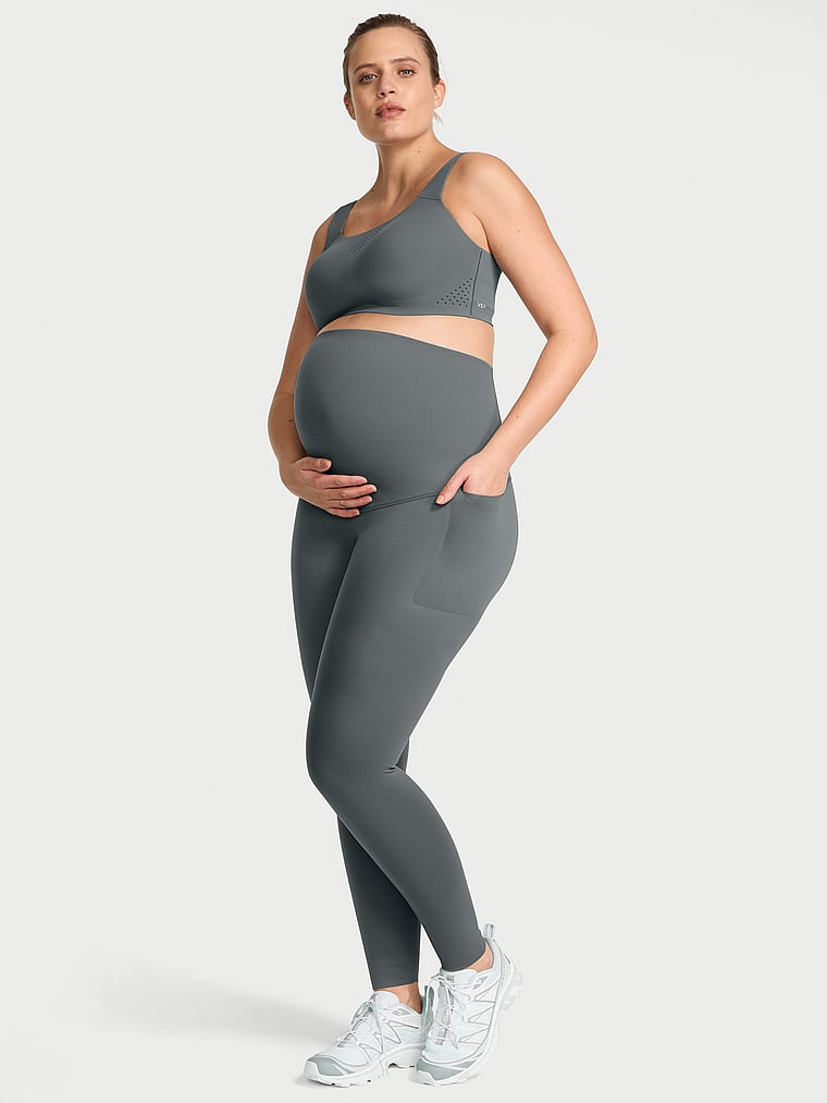 Victoria's Secret, VSX VSX Activate™ MaternityFlex Legging, Dark Steel, onModelFront, 1 of 3