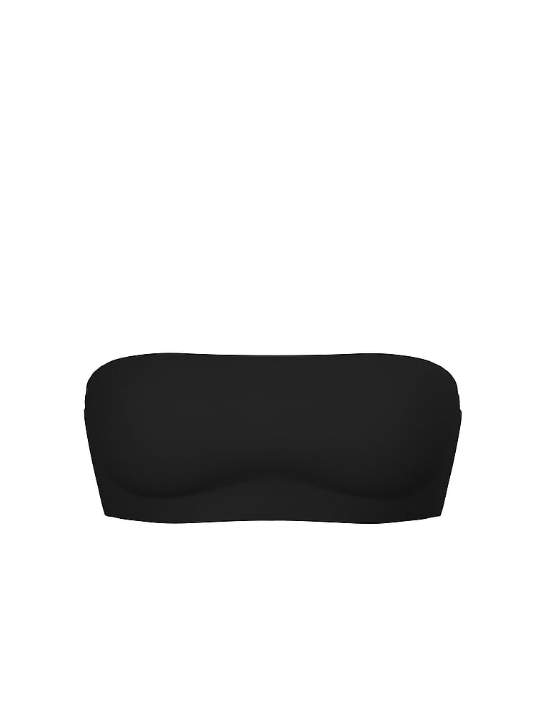 Victoria's Secret, Victoria's Secret Bare Invisible by Victoria's Secret Perfect Comfort Wireless Push-Up Strapless Bra, Black, offModelFront, 3 of 4