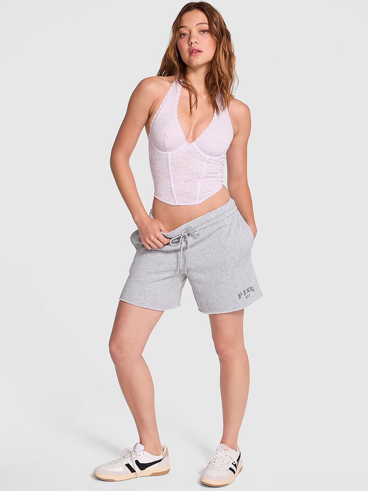 PINK Campus Fleece™ Shorts, onModelFront, 1 of 4