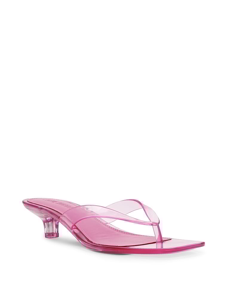 Steve Madden Tracie Jelly Kitten Heels, Pink, onModelBack, 2 of 4