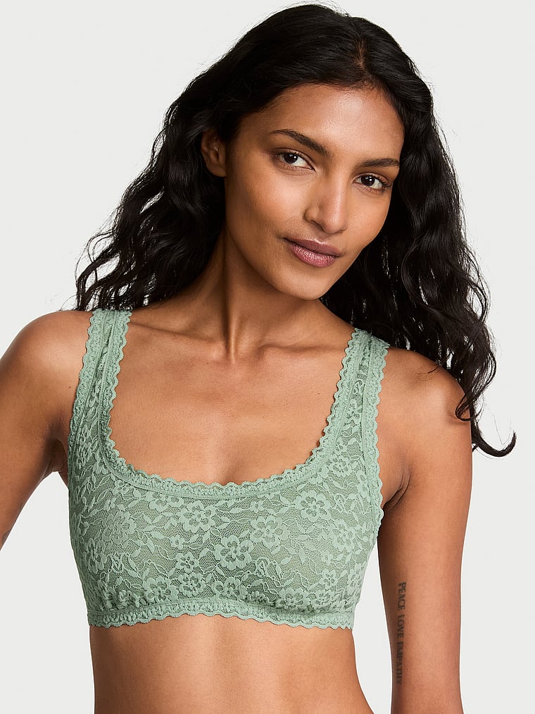 Victoria's Secret, Victoria's Secret Sexy Tee Lacie Scoop Bralette, Seasalt Green, onModelFront, 3 of 4 Shaanti is 5'9" and wears 32B or Small