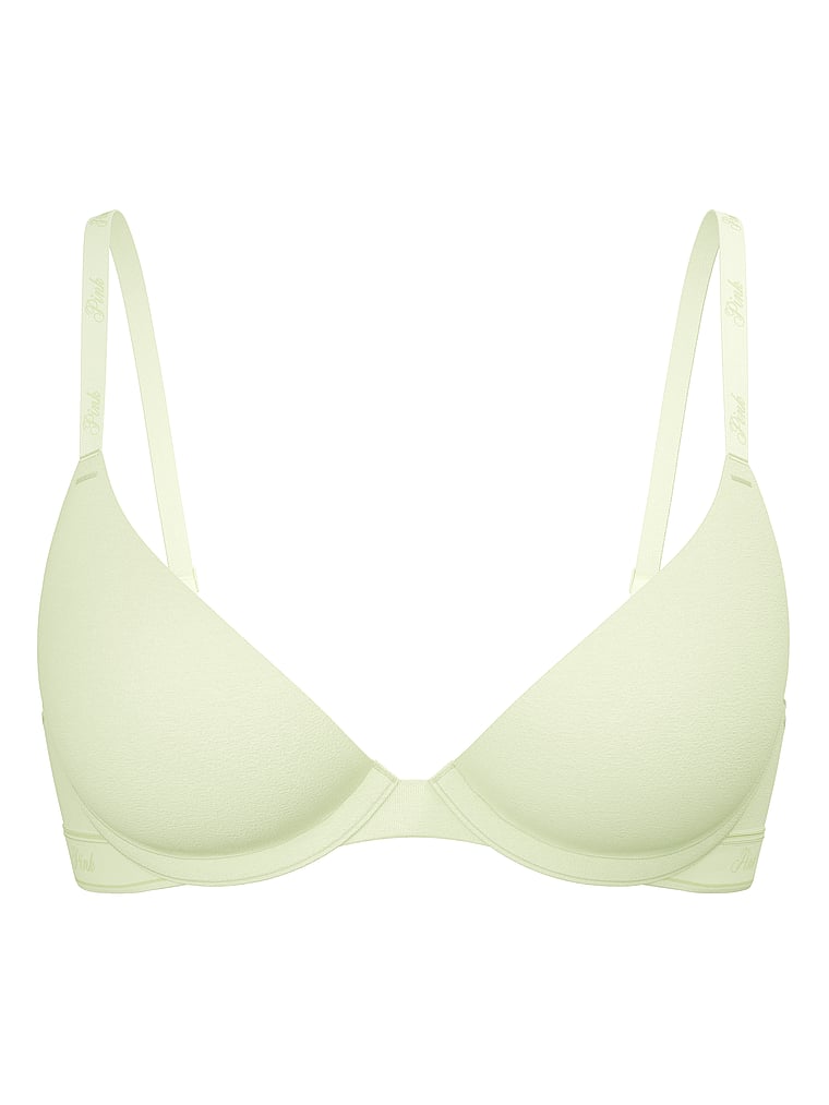 PINK Wear Everywhere Wear Everywhere Push-Up Bra, Fresh Mint, offModelFront, 3 of 3