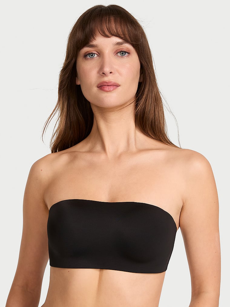 Victoria's Secret, Victoria's Secret Bare Invisible by Victoria's Secret Perfect Comfort Wireless Push-Up Strapless Bra, Black, onModelFront, 1 of 4 Ari is 5'9" and wears 34B or Small