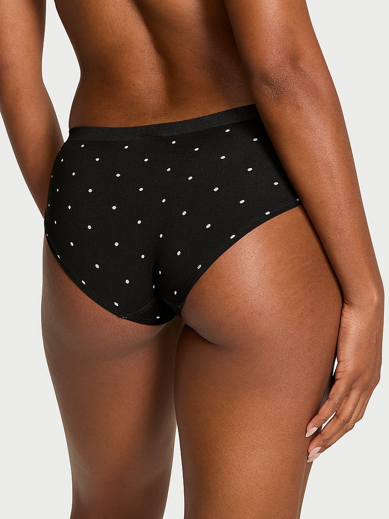 Victoria's Secret, Seamless Seamless Hiphugger Panty, Black Small Dot, onModelBack, 2 of 3 Tsheca  is 5'9" and wears Small