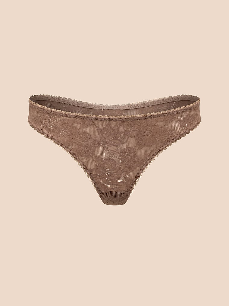 Victoria's Secret, Adore Me Delany Thong Panty, Beaver Fur, detail, 3 of 3