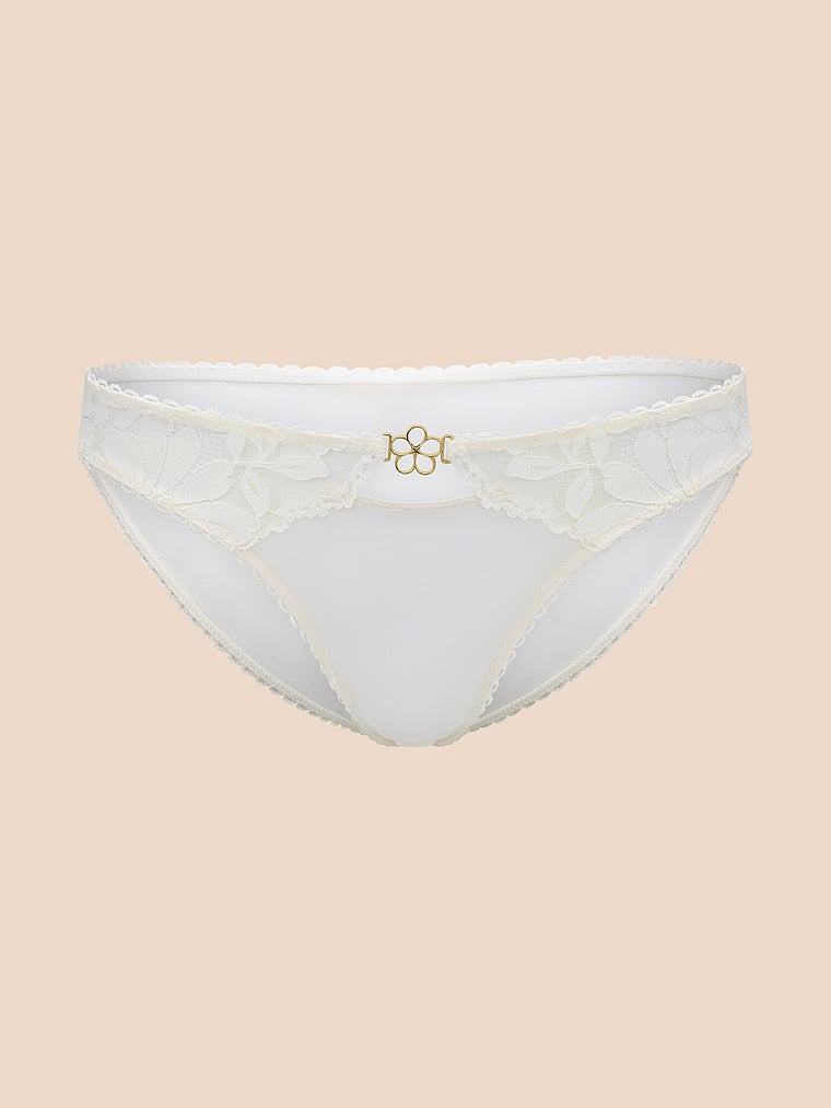 Victoria's Secret, Adore Me Amaryllis Bikini Panty, Egret, offModelFront, 3 of 3