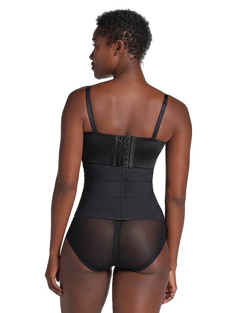Victoria's Secret, Leonisa Shapewear 3-Belt Custom Compression Waist Trainer with Lumbar Support, Black, onModelBack, 2 of 3
