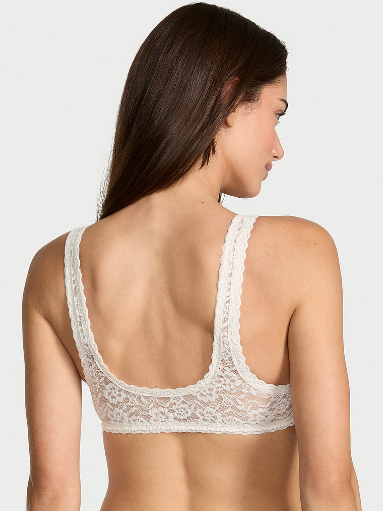 Victoria's Secret, Victoria's Secret Sexy Tee Lacie Scoop Bralette, Coconut White, onModelBack, 2 of 3 Maia is 5'9" and wears 34B or Small