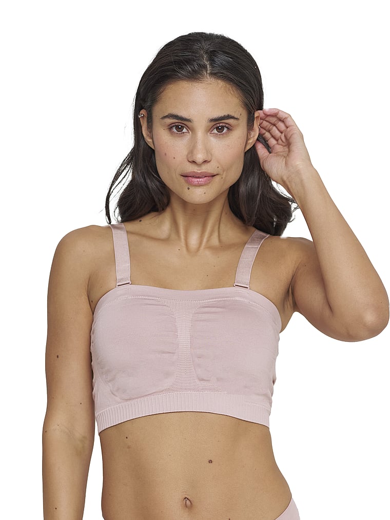 Victoria's Secret, MINDD Seamless Smoothing Bandeau Bra, Vintage Rose, detail, 3 of 3