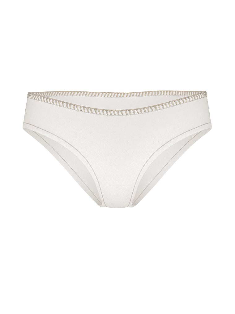 Victoria's Secret, Victoria's Secret Swim Archives Crochet Scuba Bikini Bottom, Coconut White, offModelFront, 4 of 4