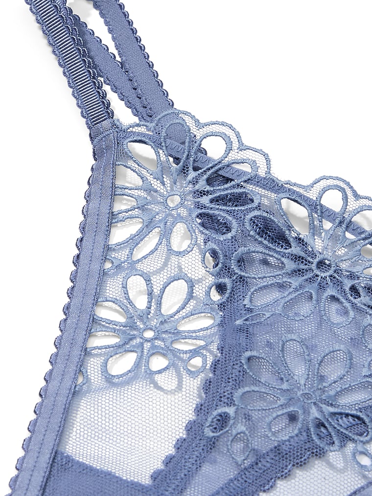 Eyelet Mesh Strappy String Thong Panty