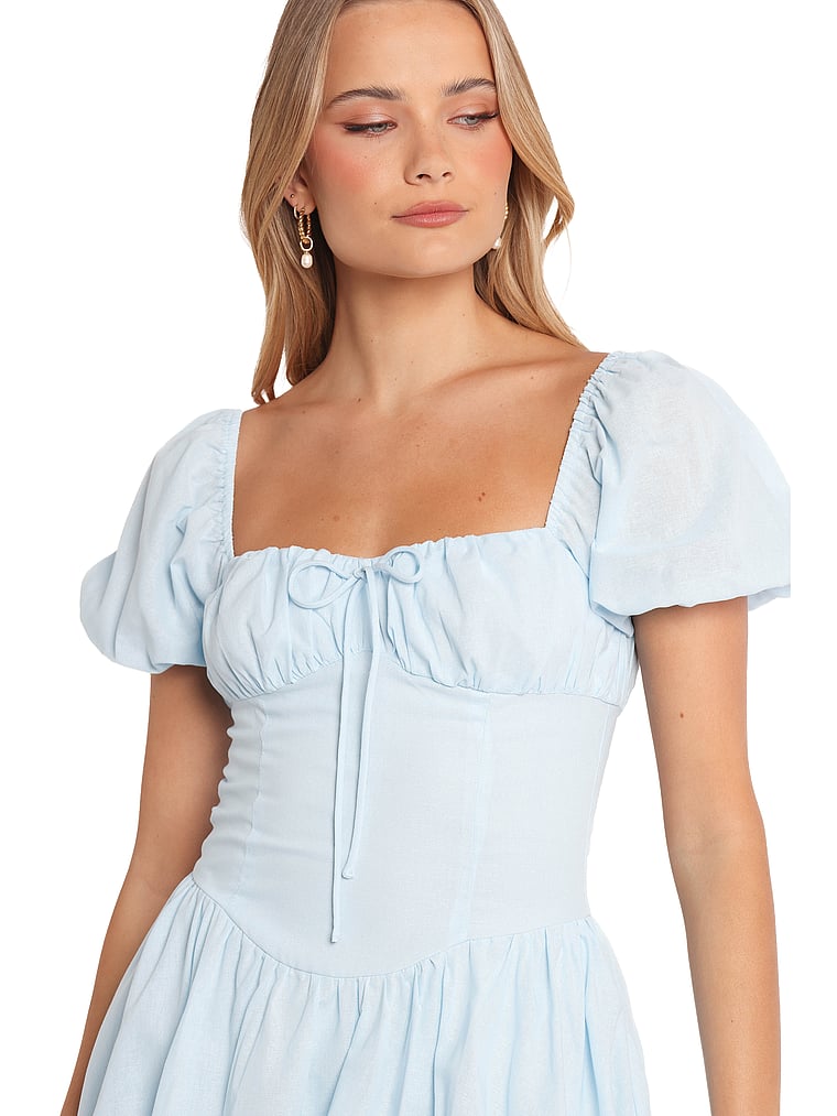 Victoria's Secret, Petal & Pup Leane Mini Dress, Soft Blue, offModelFront, 3 of 4