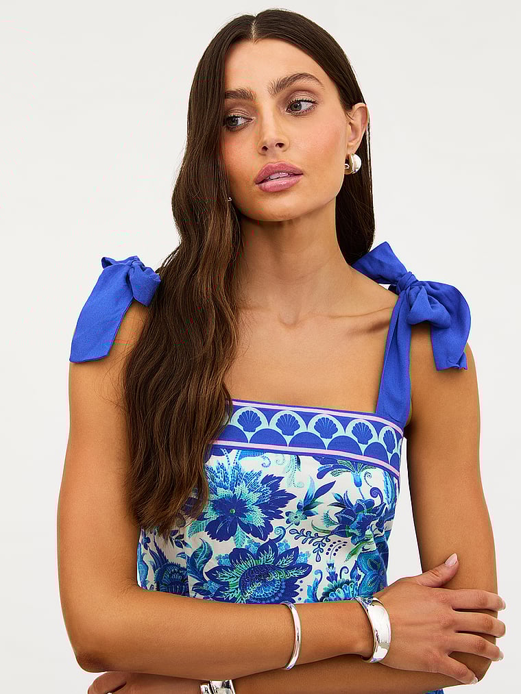 Victoria's Secret, Beach Riot Charlotte Dress, Royal Riviera, offModelFront, 3 of 4