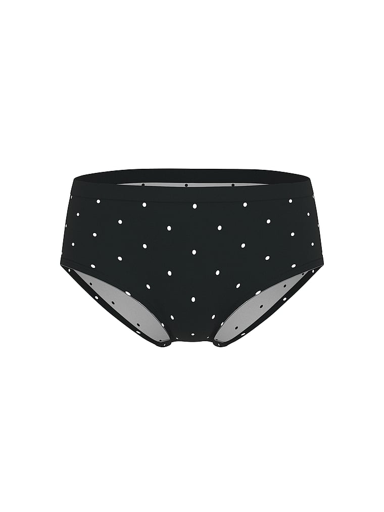 Victoria's Secret, Seamless Seamless Hiphugger Panty, Black Small Dot, offModelFront, 3 of 3