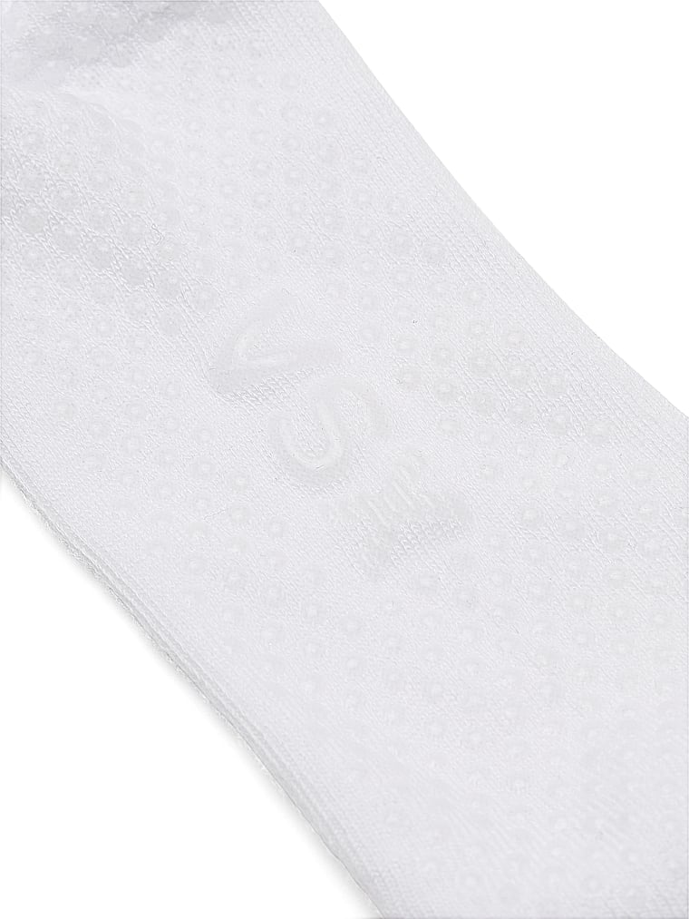 Victoria's Secret, Victoria's Secret VSX Sport Grip Socks, White, offModelBack, 3 of 3