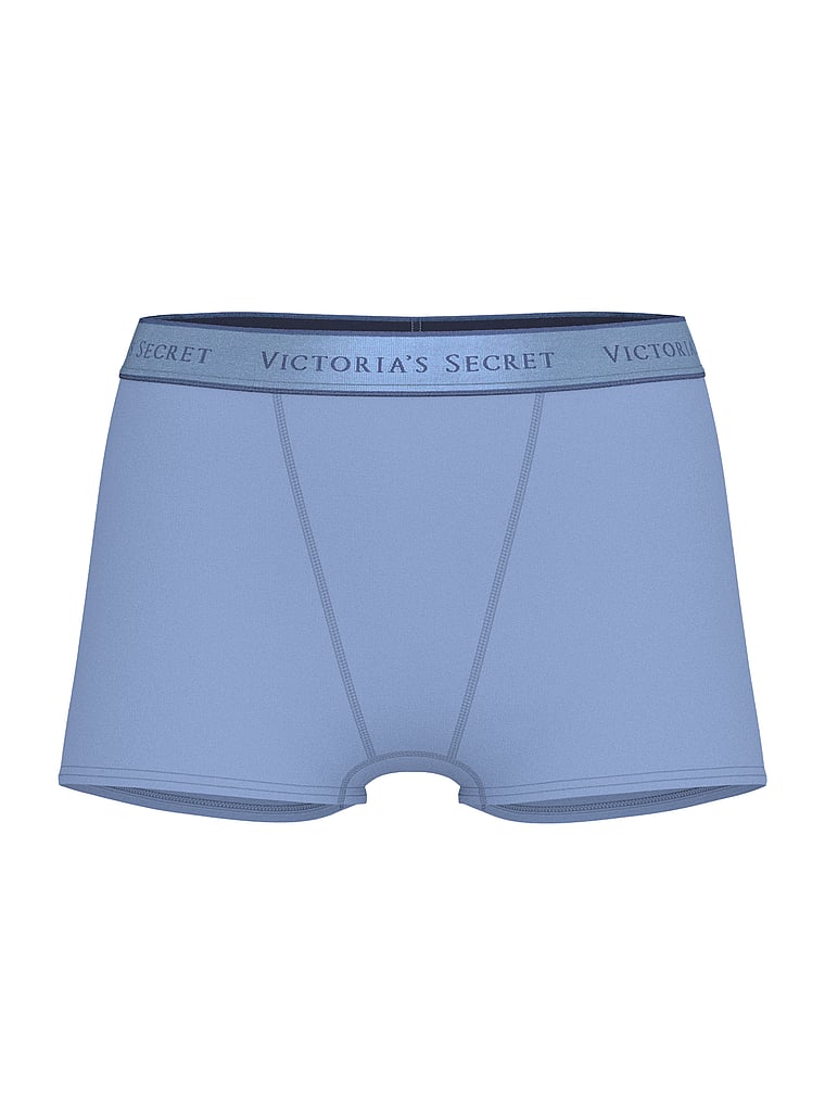 Victoria's Secret, Cotton Logo Cotton High-Waist Boyshort Panty, offModelFront, 3 of 3