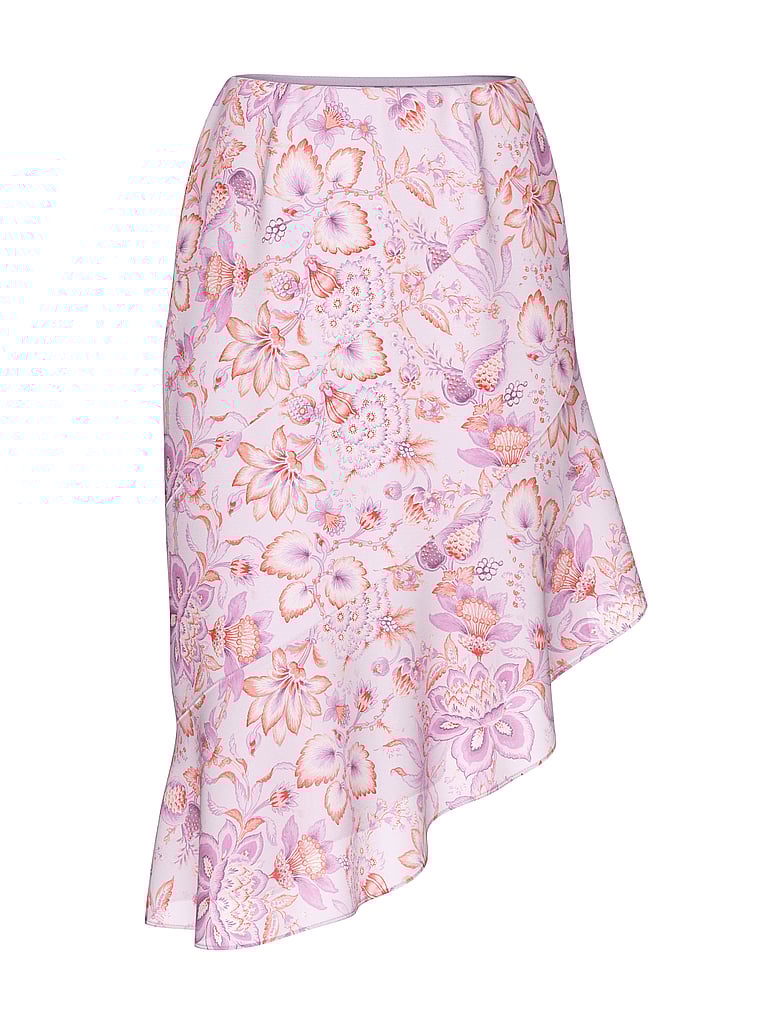 Victoria's Secret, Victoria's Secret Vintage Blossom Chiffon Handkerchief Skirt, Delicate Violet Floral, offModelFront, 2 of 4