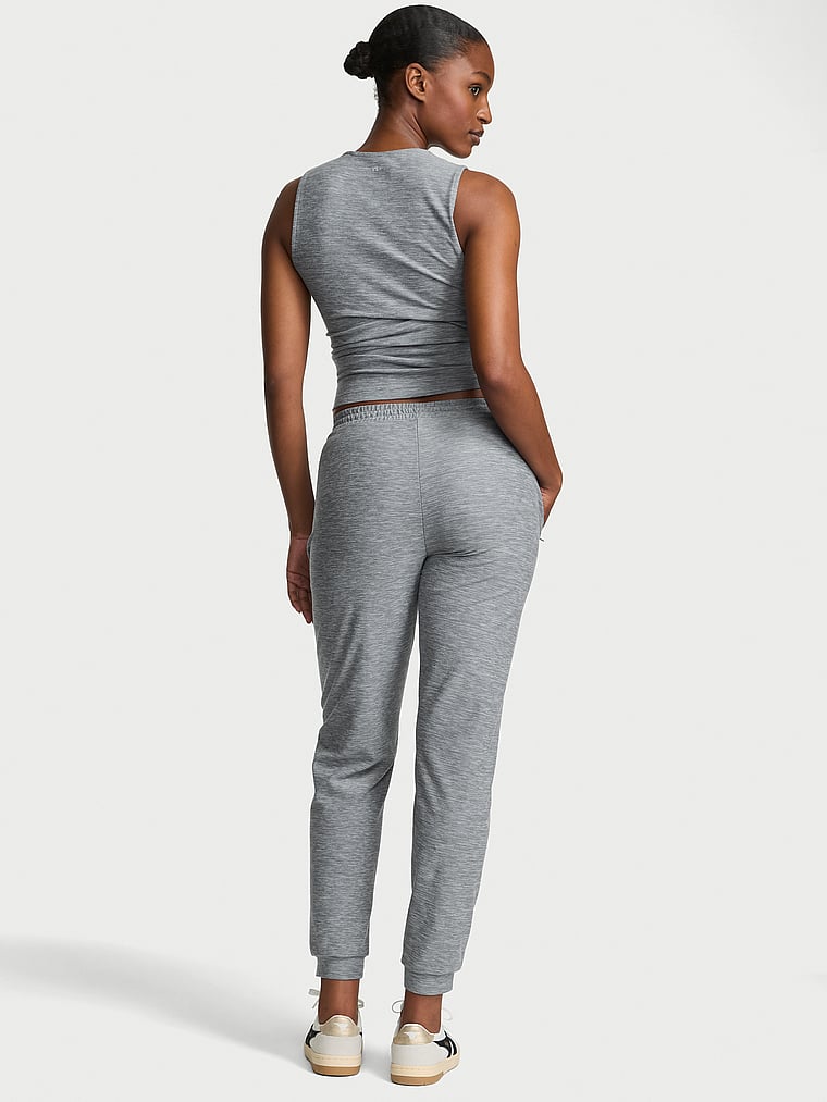 Victoria's Secret, VSX VSX LUXMarl™ Jogger Pant, Dark Steel Heather, onModelBack, 2 of 3 Tsheca is 5'9" and wears Small