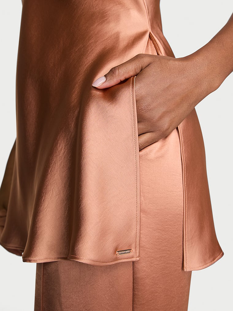 Luxe Satin Tunic Cami & Pant Set