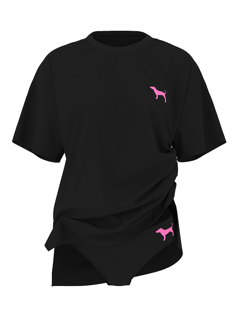 Cotton Side-Slit Tee & Panty Set