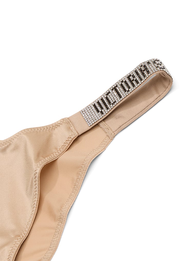 Victoria's Secret, Very Sexy Shine Strap Brazilian Panty, Beige, detail, 4 of 4
