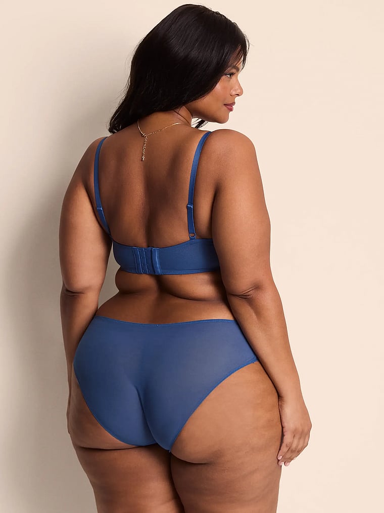 Victoria's Secret, Adore Me Zooey Balconette Bra, True Navy, onModelBack, 2 of 3