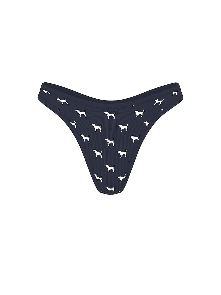 Cotton High-Leg Thong Panty