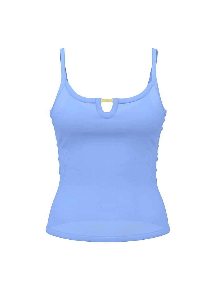 PINK Keyhole Charm Cami, offModelFront, 3 of 4