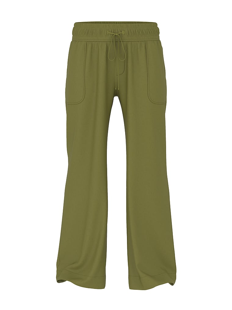 PINK Everyday Easy Wide-Leg Pants, Olive Shade, offModelFront, 3 of 3