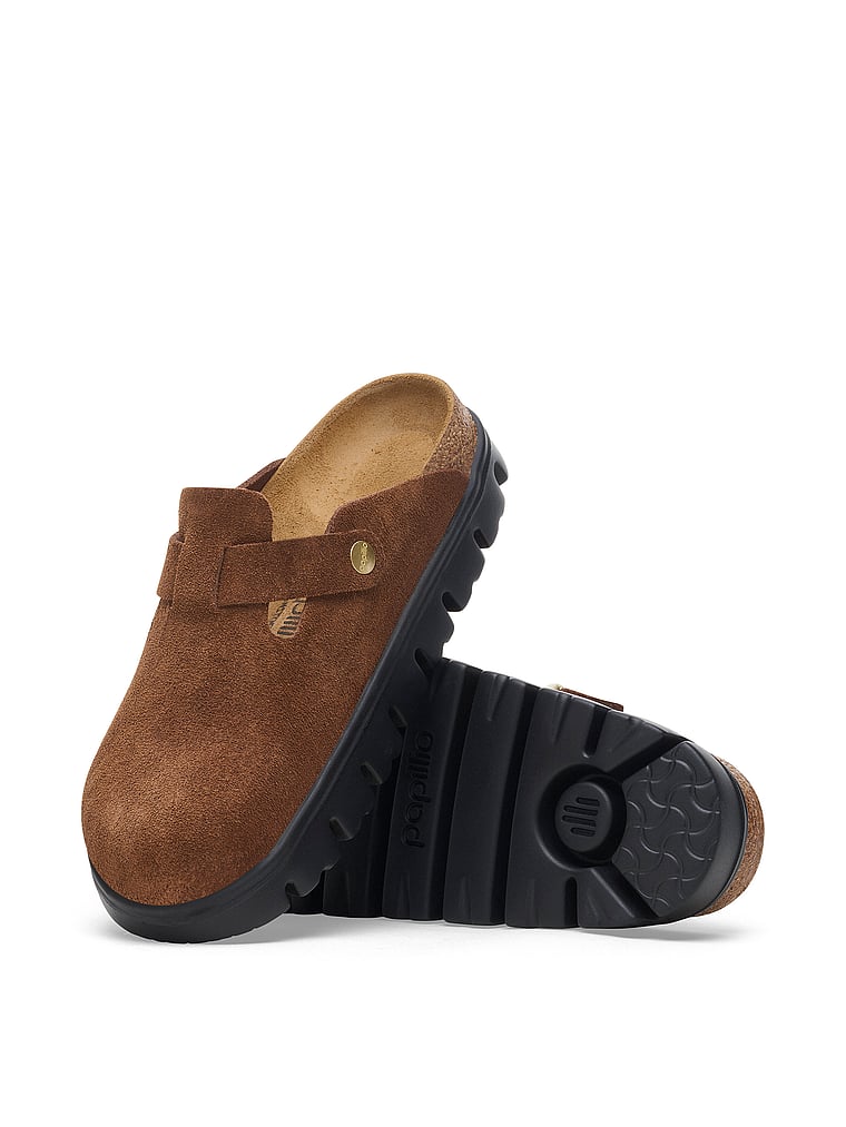 Birkenstock Boston Chunky Clogs, Dark Tea, offModelFront, 3 of 4