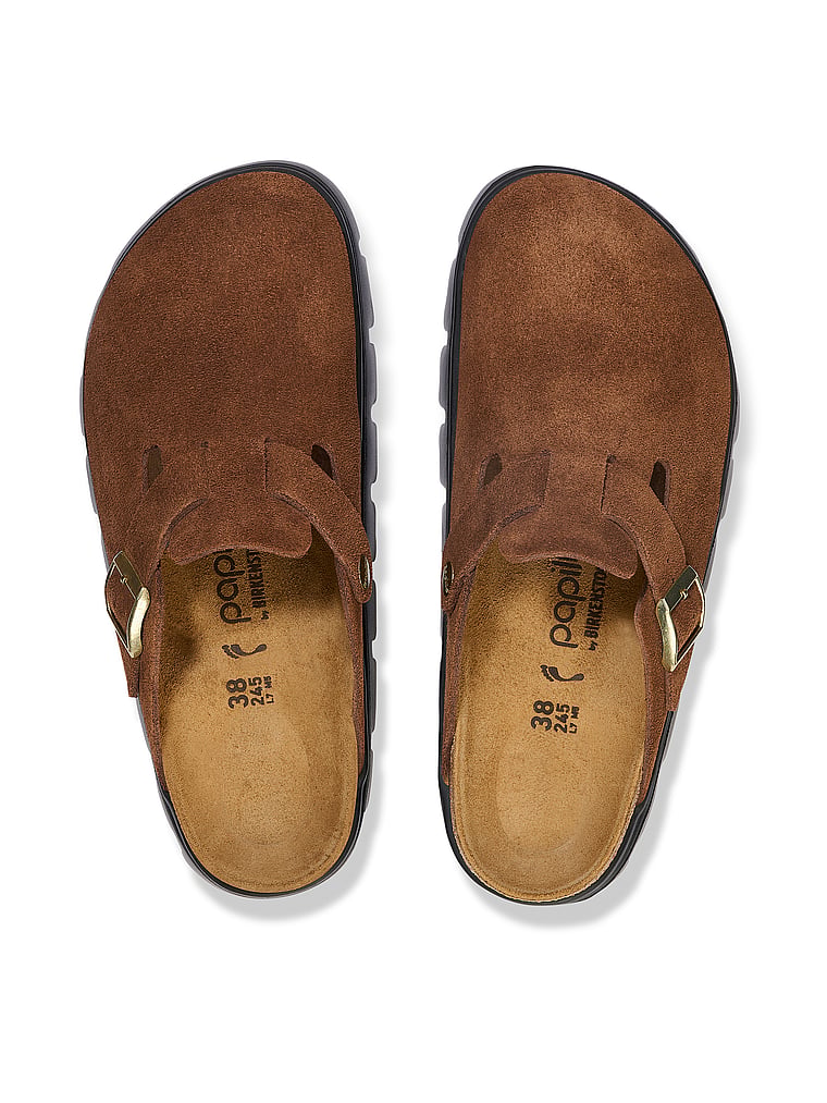Birkenstock Boston Chunky Clogs, Dark Tea, onModelBack, 2 of 4