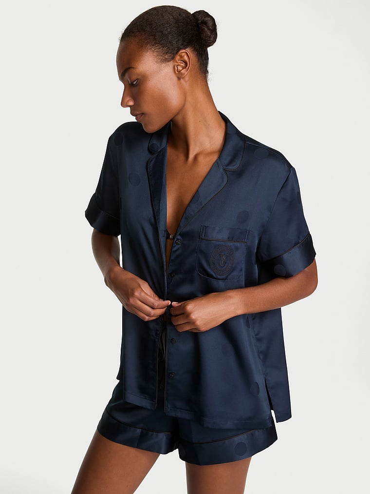 Glazed Satin Short Pajama Set