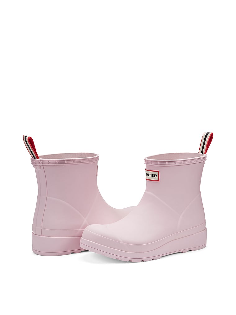 Hunter PLAY Short Rain Boots , Parfait Pink, onModelBack, 2 of 4
