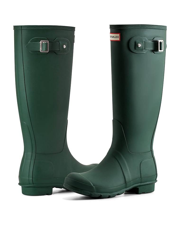 Hunter Original Tall Rain Boots, Hunter Green, onModelBack, 2 of 4