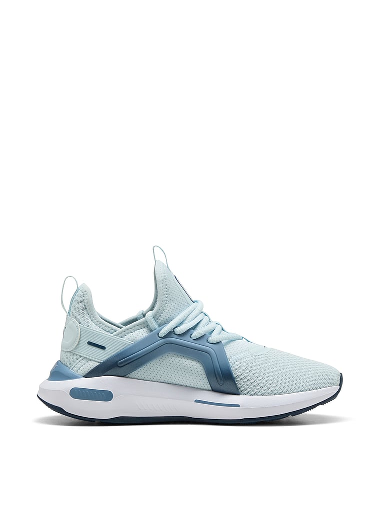 Puma Softride Enzo 5 Metallic Sneakers, Sea Glass-Cool Blue, onModelBack, 2 of 4