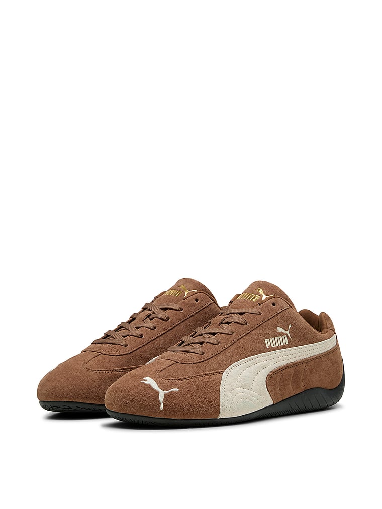 Puma Speedcat OG Sneaker, Haute Coffee-Frosted Ivory, onModelBack, 3 of 5