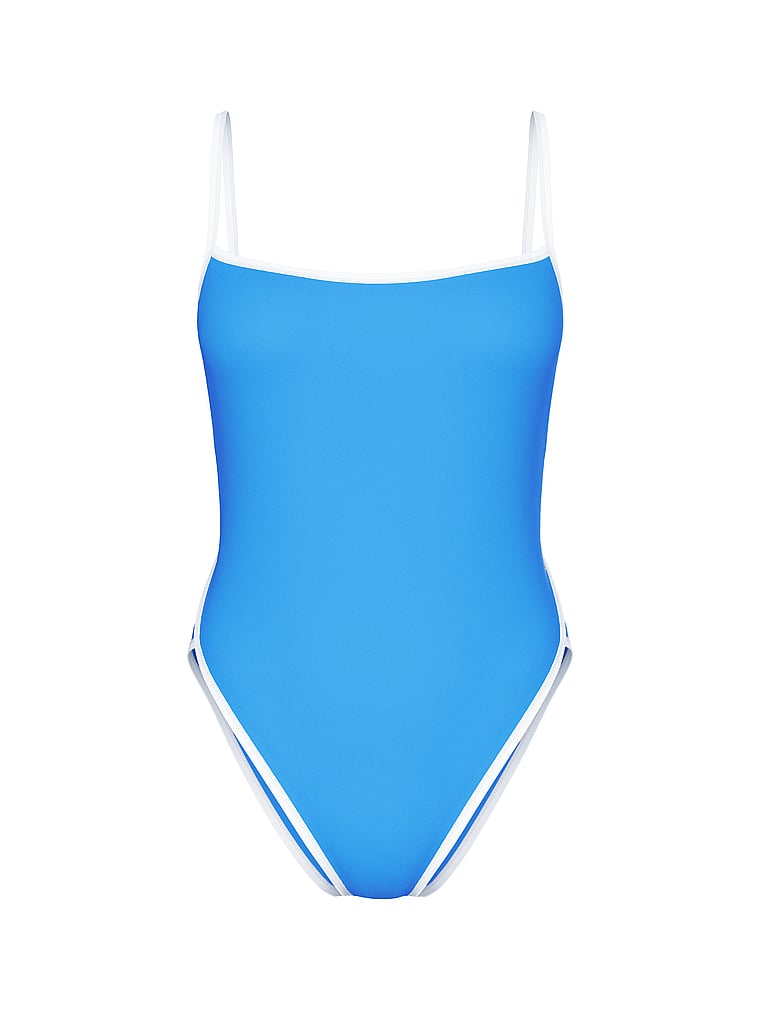 Victoria's Secret, Victoria's Secret Swim Archives Surf Scuba Scoop One-Piece Swimsuit, Dream On Blue, offModelFront, 3 of 3