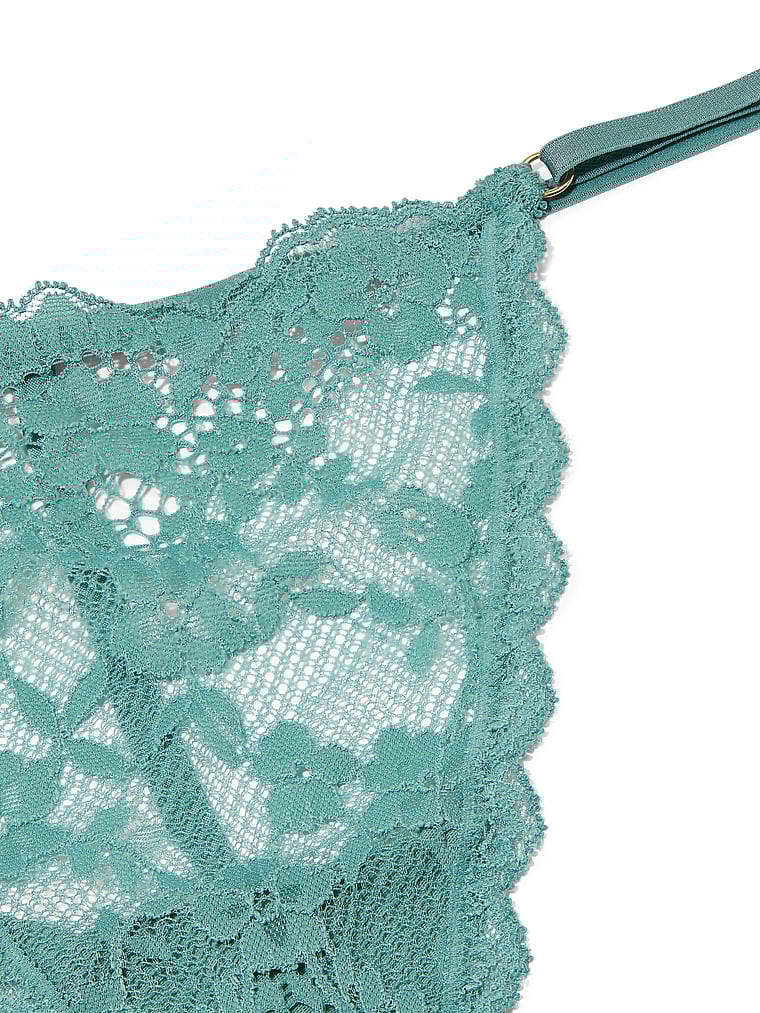 Satin Bow Crotchless V-String Panty