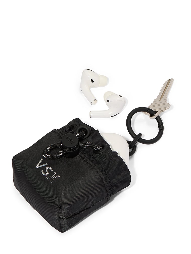 Victoria's Secret, Victoria's Secret VSX Key Pouch, Black, onModelBack, 2 of 3