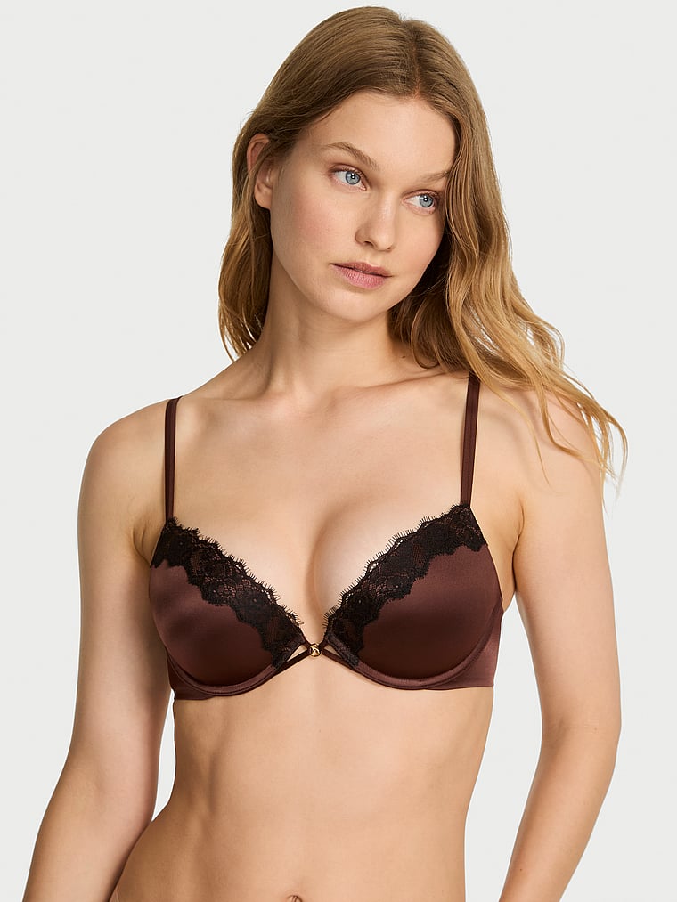 Shine Strap Lace Push-Up Bra