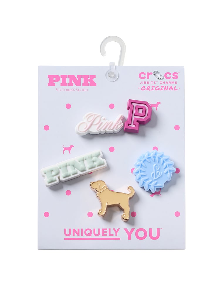 Crocs 5-Pack PINK Jibbitz™ Charms, Multicolored, detail, 3 of 3