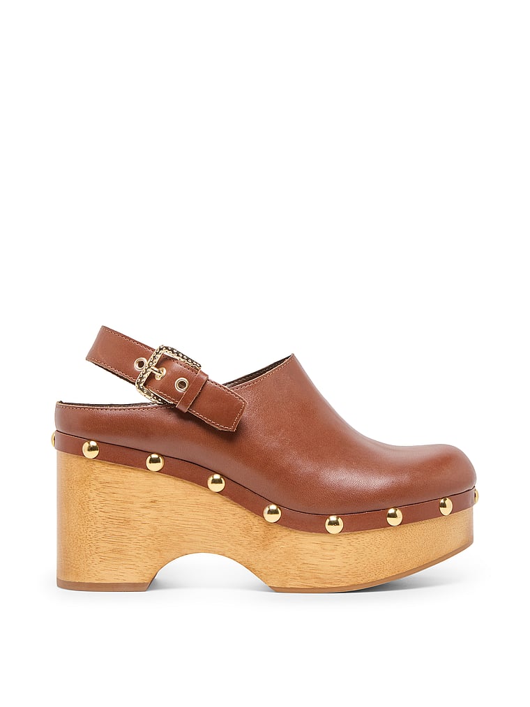 Dolce Vita Adelan Clogs, Brown, onModelSide, 3 of 4
