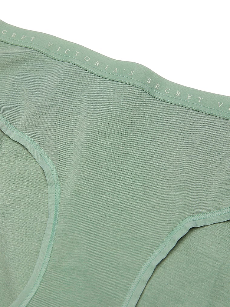 Victoria's Secret, Victoria's Secret Stretch Cotton Hiphugger Panty, Seasalt Green, detail, 4 of 4