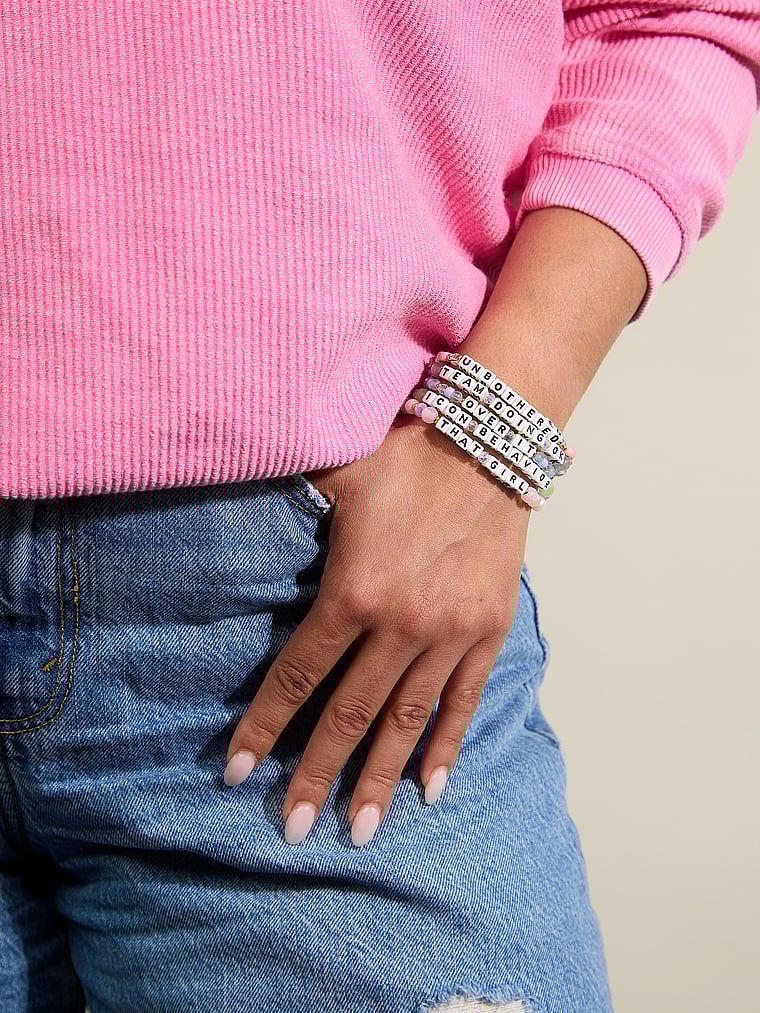 Little Words Project Unbothered Bracelet, Unbothered, onModelBack, 2 of 3