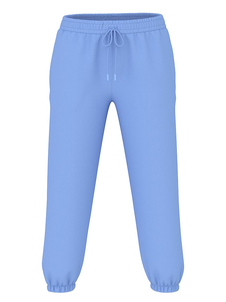 PINK Ivy Fleece Capri Jogger Sweatpants, Seascape Blue, offModelFront, 3 of 3