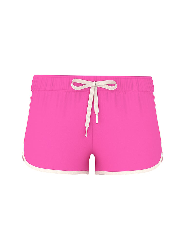PINK Soft Modal Micro Shorts, Pink Gossip Glitter, offModelFront, 4 of 4