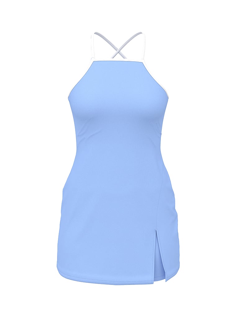 PINK Relay Strappy Sport Dress, Seascape Blue, offModelFront, 4 of 4